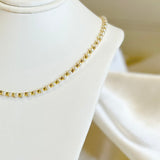 Gold Beads and Fresh-Water Pearl Necklace