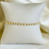 Gold Beads and Fresh-Water Pearl Bracelet