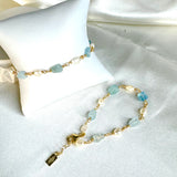 Pearls and Blue Stones Bracelet