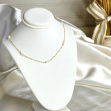 Nacre and Gold Chain Necklace