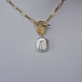 Square Fresh Pearl Necklace