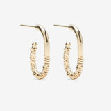 Ophelia Gold Oval Textured Earrings
